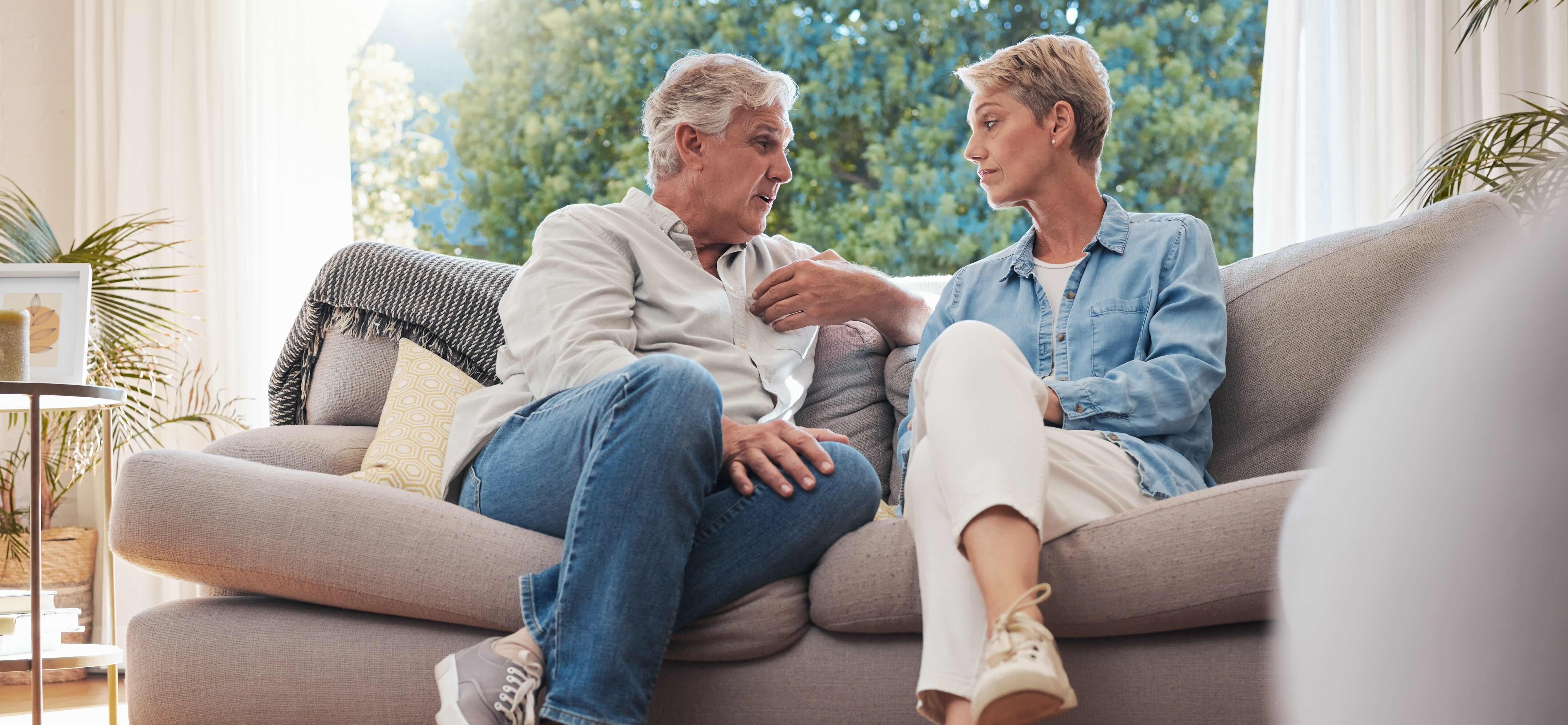 A couple having a conversation